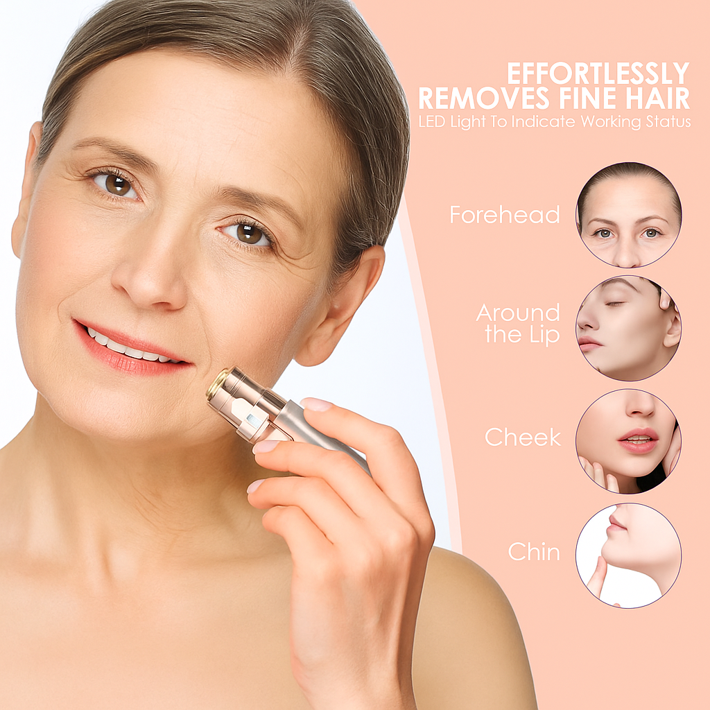 GlowTrim™ 2-in-1 Facial Hair Remover