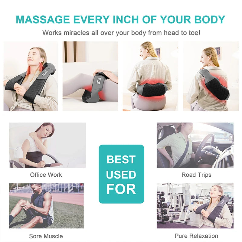 Relaxing Neck & Back Massage Pillow™